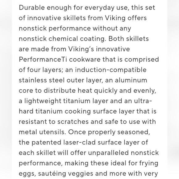 Viking Performance Ti 9.5" & 11" Fry Pan Set - Picture 7 of 13